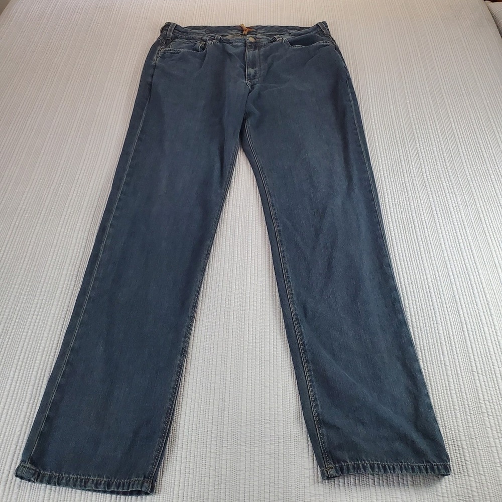 Tommy Bahama Relaxed Fit Blue Jeans Mens Medium Dark Wash Straight Leg Denim